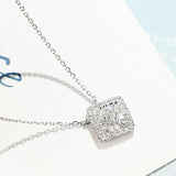 Rectangle Diamond Necklace Female Collar Chain Jewelry