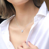 Rectangle Diamond Necklace Female Collar Chain Jewelry