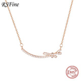 925 Silver Smile Necklace Bow Choker Hipster