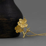 925 Silver Cherry Blossom Flower Pendant for Women