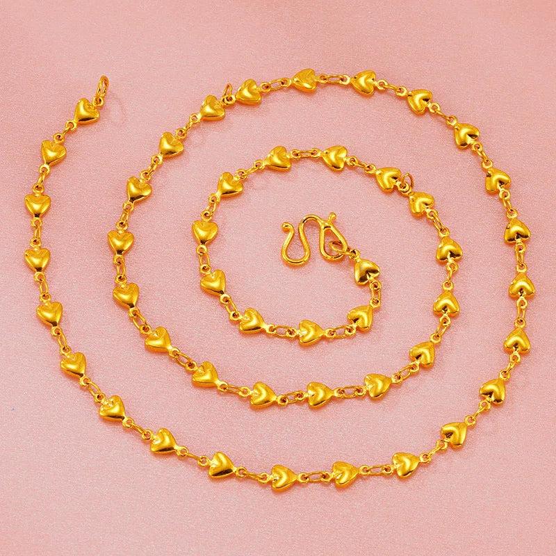 European Fine Hot Woman Girl Party Birthday Wedding Gift Heart Necklace