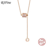925 Sterling Silver Tassel Pendant Necklace for Women