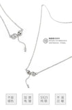 Sterling Silver Fish Tide Pendant Clavicle Chain Necklace