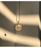 Mermaid Tail Shell Pendant Necklace, Choker Chain