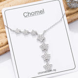 925 Silver Seven Star Necklace Choker for Women