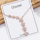 925 Silver Seven Star Necklace Choker for Women