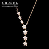 925 Silver Seven Star Necklace Choker for Women