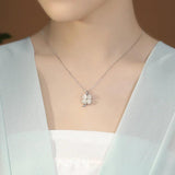 925 Silver Necklace Natural Jade Pendant Retro Style