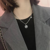 925 Silver Elephant Necklace Clavicle Chain Women