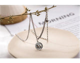 925 Silver Elephant Necklace Clavicle Chain Women