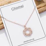 925 Silver Camellia Necklace Pendant For Women