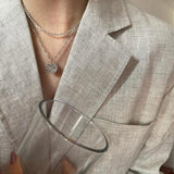 925 Silver Chain with Bow and Arrow Coins Pendant