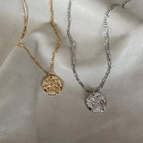 925 Silver Chain with Bow and Arrow Coins Pendant