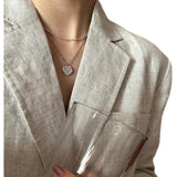 925 Silver Chain with Bow and Arrow Coins Pendant