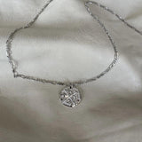 925 Silver Chain with Bow and Arrow Coins Pendant