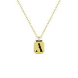 925 Silver Monogram Necklace Retro Hip Hop Pendant