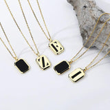 925 Silver Monogram Necklace Retro Hip Hop Pendant