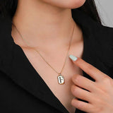 925 Silver Monogram Necklace Retro Hip Hop Pendant