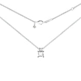 Christmas Sparkling Necklace Sterling Silver Chain Woman Jewelry