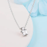 Christmas Sparkling Necklace Sterling Silver Chain Woman Jewelry