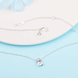 Christmas Sparkling Necklace Sterling Silver Chain Woman Jewelry