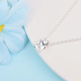Christmas Sparkling Necklace Sterling Silver Chain Woman Jewelry