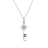 Passions Key Flower Necklace & Pendant 925 Sterling Silver Jewelry
