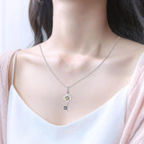 Passions Key Flower Necklace & Pendant 925 Sterling Silver Jewelry