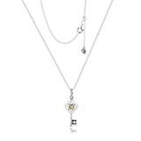 Passions Key Flower Necklace & Pendant 925 Sterling Silver Jewelry
