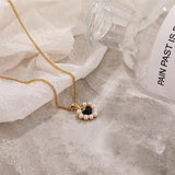 925 Silver Love Pendant Light Shell Beads Necklace Heart Women