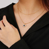 925 Silver Love Pendant Light Shell Beads Necklace Heart Women
