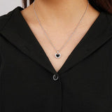 925 Silver Love Pendant Light Shell Beads Necklace Heart Women
