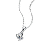 0.5CT/1CT Round Cut D Moissanite Pendant Necklace