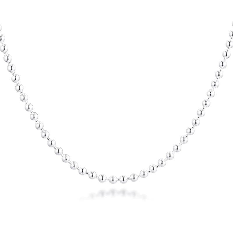 Winter Polished Ball Chain Necklace - Fits Sterling Silver Charms & Beads
