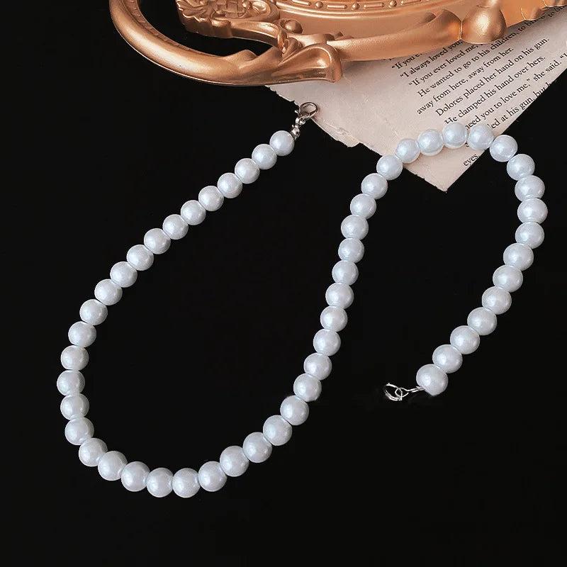 Pearl Necklace Collarbone Chain Short Choker Neck Chain Women's Summer