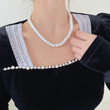 Pearl Necklace Collarbone Chain Short Choker Neck Chain Women's Summer