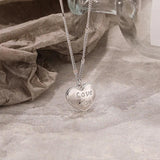 S925 Sterling Silver LOVE YOU Necklace Pendant Jewelry