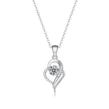 Heart Pendant Necklace 925 Sterling Silver Moissanite Diamond Jewelry
