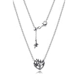 Heart Family Tree Collier Necklace 925 Sterling Silver Jewelry