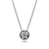 925 Sterling Silver Winter Snowflake Necklace