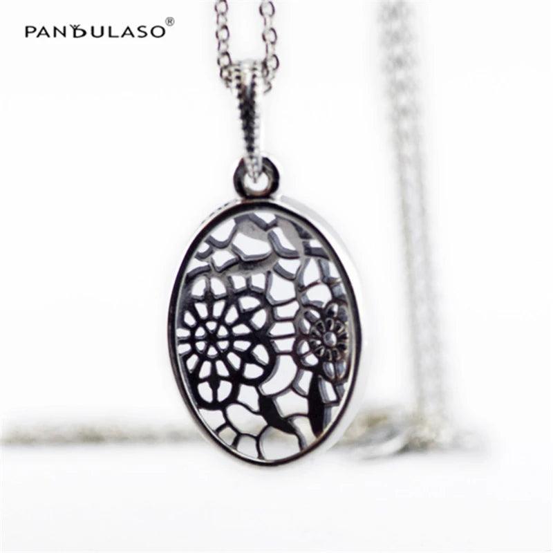 Daisy Lace Necklace 925 Sterling Silver Jewelry For Women