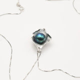 Shell Pearl Necklace Pendant 9.5-10mm 925 Sterling Silver Fashion Jewelry