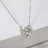 Heart Necklace Female Collar Chain Jewelry Zircon Girl Gift