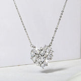 Heart Necklace Female Collar Chain Jewelry Zircon Girl Gift