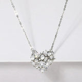 Heart Necklace Female Collar Chain Jewelry Zircon Girl Gift