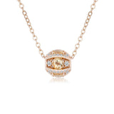 Citrine Amethyst Gem Stone Pendant Necklace 925 Sterling Silver Chain
