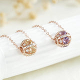 Citrine Amethyst Gem Stone Pendant Necklace 925 Sterling Silver Chain
