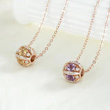 Citrine Amethyst Gem Stone Pendant Necklace 925 Sterling Silver Chain