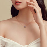Citrine Amethyst Gem Stone Pendant Necklace 925 Sterling Silver Chain