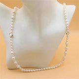 ZFSILVER 925 Silver Freshwater Heart Ball Necklace for Women